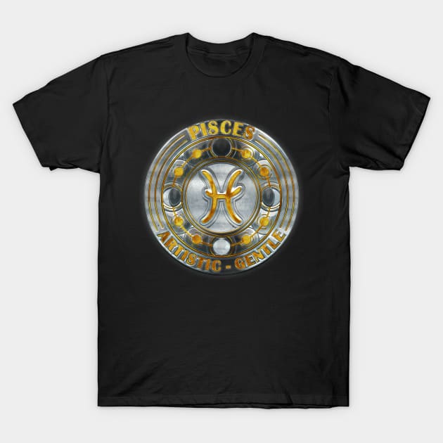 Chrome Pisces T-Shirt by FallingStar